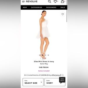 Katie May Ellee - mini dress in ivory